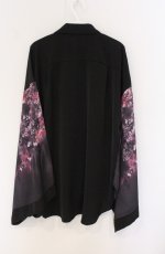 画像4: rezen / 枝垂桜和袖シャツ M クロ×パープル系 O-26-04-28-008-LO-BL-IG-OS (4)