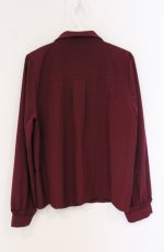 画像2: axes femme POETIQUE / チェーンブローチ付長袖ブラウス【ブローチ欠品】 M ワイン O-26-04-28-009-AX-BL-IG-OS (2)