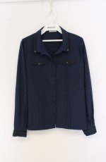 画像1: axes femme / ミリタリー風ブラウス  ネイビー O-26-04-28-014-AX-BL-IG-OS (1)