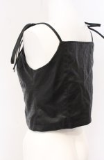 画像2: axes femme / リボンフェイクレザービスチェ  クロ O-26-04-28-017-AX-TO-IG-OS (2)