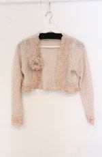 画像1: axes femme / コサージュ付きラメボレロ M アイボリー O-26-04-28-019-AX-TO-IG-OS (1)