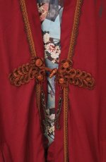 画像2: Ozz oneste / リバーシブル着物羽織  エンジ×グリーン O-26-04-28-003-OO-JA-OW-OS (2)