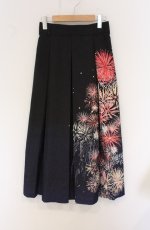 画像1: axes femme / 花火柄タックスカート  ブラック O-26-04-28-021-AX-SK-IG-OS (1)