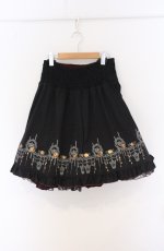 画像1: Ozz oneste / クラウンptリバーシブルスカート  ブラック×ワイン O-26-04-28-024-OO-SK-OW-OS (1)