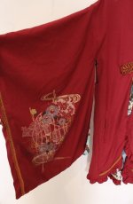 画像3: Ozz oneste / リバーシブル着物羽織  エンジ×グリーン O-26-04-28-003-OO-JA-OW-OS (3)