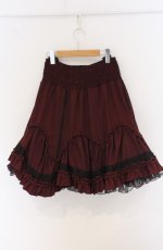 画像4: Ozz oneste / クラウンptリバーシブルスカート  ブラック×ワイン O-26-04-28-024-OO-SK-OW-OS (4)