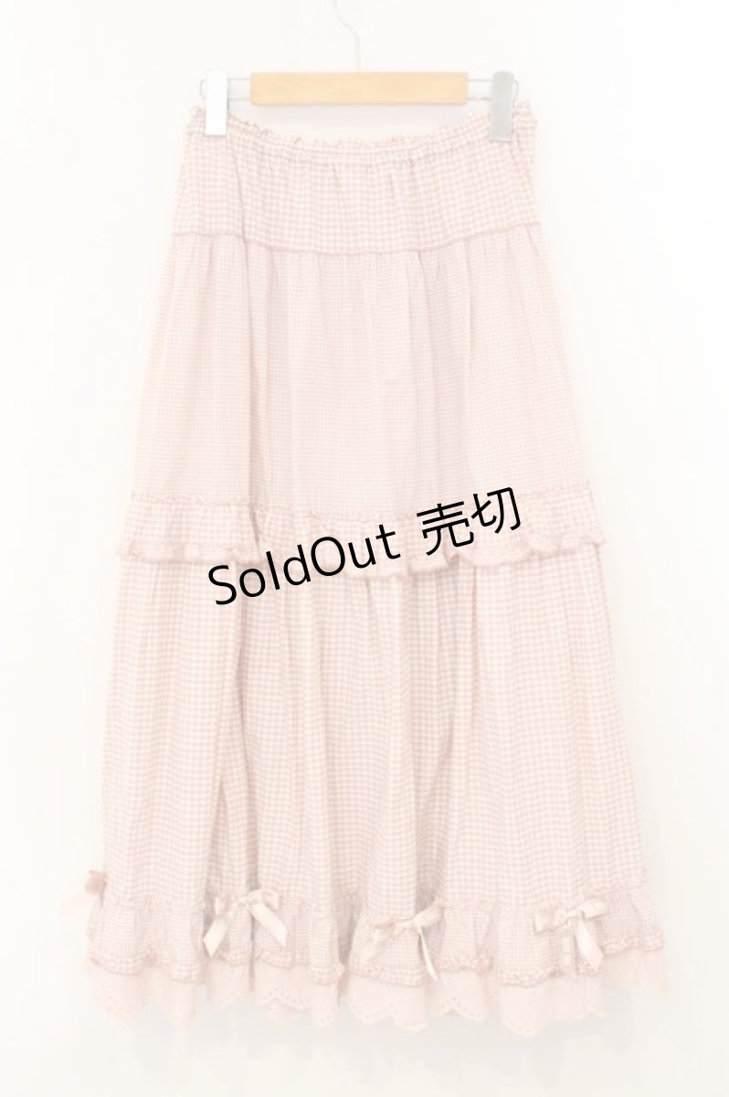 画像5: PINK HOUSE / ×misako aoki ギンガムチェックスカート  ピンク O-26-04-30-021-LO-SK-IG-OS (5)