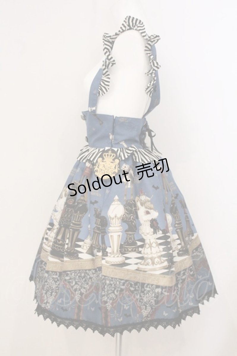 画像4: ALICE and the PIRATES / Checkmate Chris〜儚い希望と永遠の絶望の中で…〜柄スカート  アオｘクロ O-26-04-30-003-PA-SK-IG-OS (4)