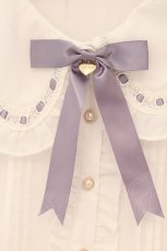 画像2: Amavel / Candy Ribbonはしごレースブラウス F シロ×ラベンダー O-26-04-30-032-CA-BL-OW-OS (2)