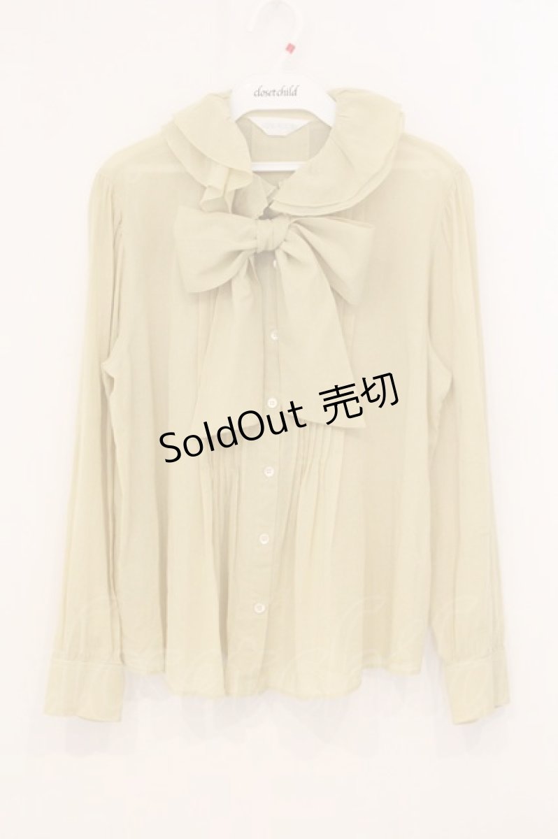 画像1: Jane Marple / Sherbet voile ruffle collar blouse　ブラウス M イエロー O-26-04-30-046-JM-BL-OW-OS (1)