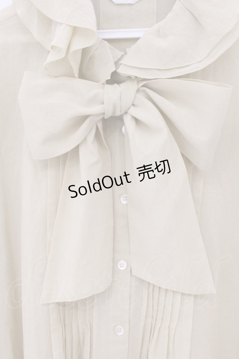 画像2: Jane Marple / Sherbet voile ruffle collar blouse　ブラウス M イエロー O-26-04-30-046-JM-BL-OW-OS (2)