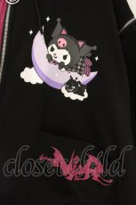 画像2: NieR Clothing / 内側さらふわポンチョ風2WAY SLEEVE OUTER【KUROMI×BLACK NIER】  ピンク×ブラック O-26-04-30-048-PU-OP-IG-OS (2)