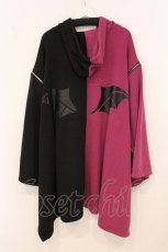 画像3: NieR Clothing / 内側さらふわポンチョ風2WAY SLEEVE OUTER【KUROMI×BLACK NIER】  ピンク×ブラック O-26-04-30-048-PU-OP-IG-OS (3)