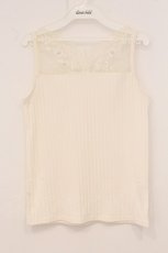 画像1: axes femme / 繊細レースタンク M シロ O-26-04-30-052-AX-TO-YM-OS (1)