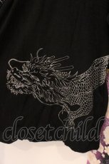 画像4: gouk / 着物襟姫袖カットソー  ブラック×パープル O-26-04-30-060-GO-TO-IG-OS (4)