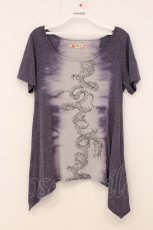 画像1: gouk / 龍プリントTシャツ  パープル O-26-04-30-066-GO-TS-IG-OS (1)