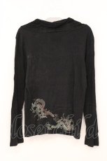 画像3: gouk / 和柄切替ドレープカットソー  ブラック O-26-04-30-070-GO-TO-IG-OS (3)