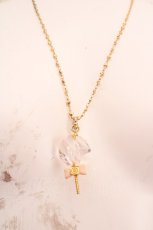 画像1: Q-pot. / ミズアメスティックネックレス  クリア×ピンク O-26-05-01-082-QP-AC-IG-OS (1)