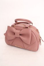 画像1: Maison de FLEUR / Marroncream　リボンボストンバッグ  ピンク O-26-05-01-090-LO-BG-IG-OS (1)