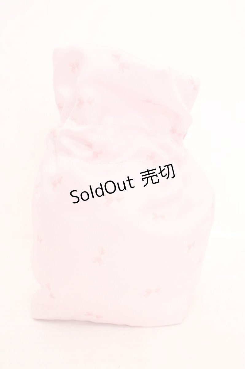 画像2: Maison de FLEUR / My Melody リボン巾着  ピンク O-26-05-01-095-LO-ZA-IG-ZTK055 (2)