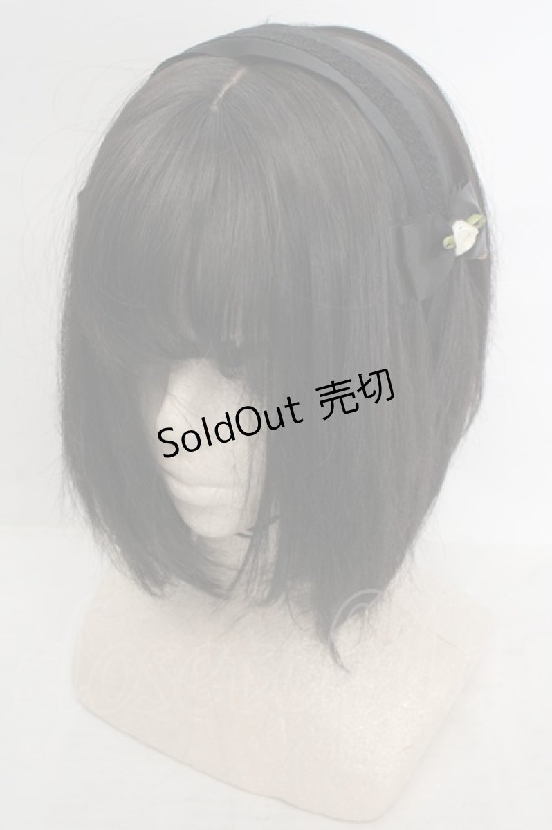 画像1: m petit by misako / NINA'sコラボ AM*NIフラワーカチューシャ  クロ O-26-05-01-1005-LO-AC-OW-ZT487 (1)