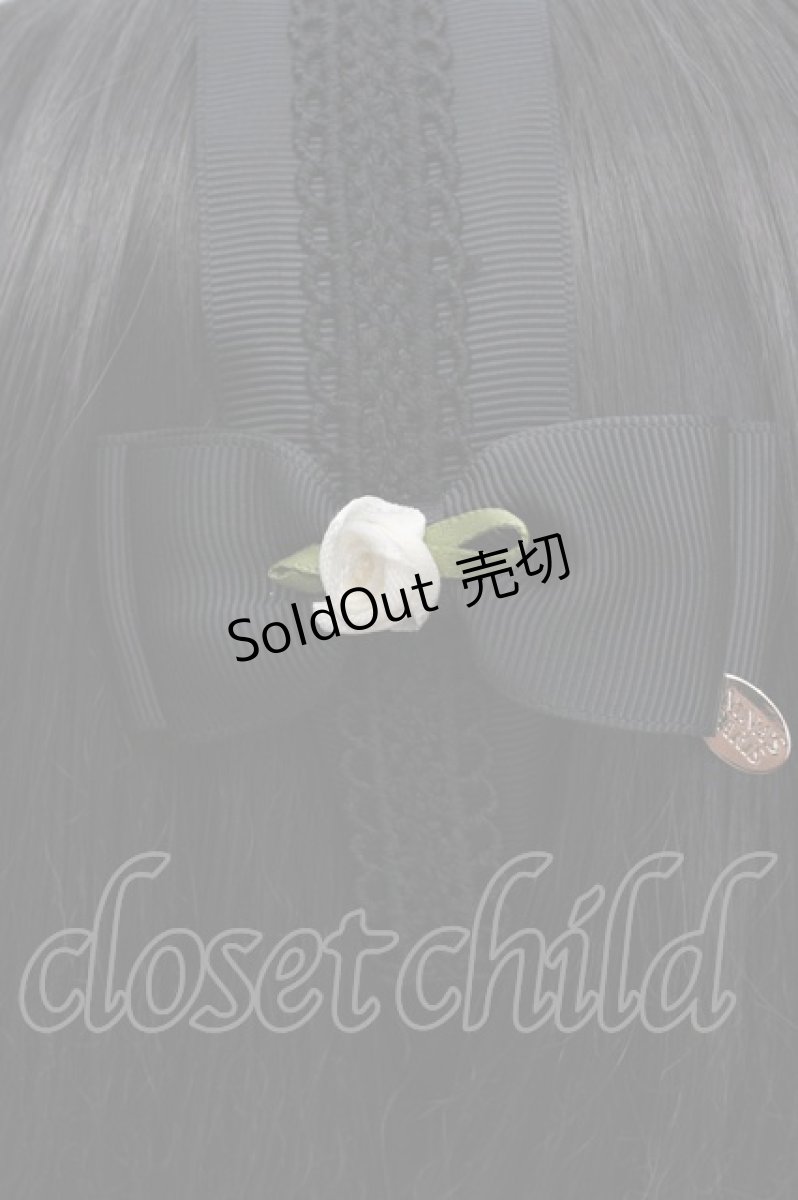 画像2: m petit by misako / NINA'sコラボ AM*NIフラワーカチューシャ  クロ O-26-05-01-1005-LO-AC-OW-ZT487 (2)