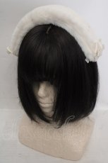 画像1: m petit by misako / ファーパールヘッドドレス  シロ O-26-05-01-1006-LO-AC-OW-OS (1)