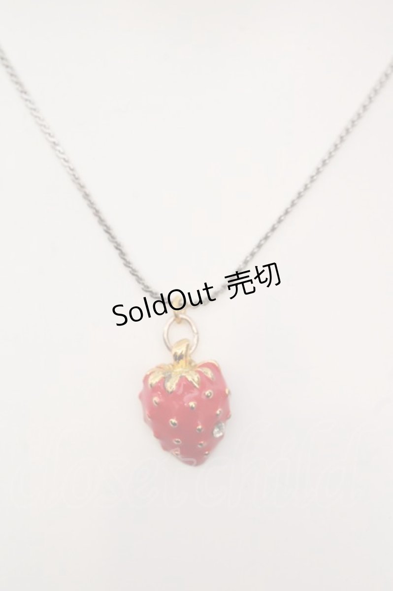 画像1: LOLITAその他 / いちごネックレス  ストーンいちご×シルバーチェーン O-26-05-01-1017-LO-AC-OW-ZT487F003 (1)