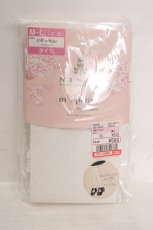 画像1: m petit by misako / AMNIタイツロゴ M~L オフシロ O-26-05-01-1027-LO-ZA-OW-OS (1)