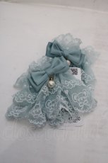 画像1: axes femme kawaii / クマ刺繍お袖留め  ミント O-26-05-01-1039-AX-ZA-YM-OS (1)
