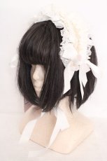 画像1: Hoshibako Works / リリアンヌ姉妹ヘッドドレス  シロ O-26-05-01-014-LO-AC-OW-OS (1)
