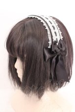 画像1: LOLITAその他 / カチューシャ  シロ×クロ O-26-05-01-003-LO-AC-OW-OS (1)
