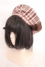 画像1: 玻璃紙之夜(Nuit De Cellophone) / Crown of Thistles 3.0　ベレー帽  ピンク×ブラウン O-26-05-01-005-LO-AC-OW-OS (1)