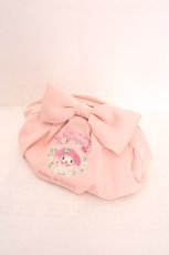 画像1: Maison de FLEUR / My Melody リボンポーチ  ピンク O-26-05-01-069-LO-ZA-IG-OS (1)