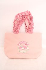 画像1: Maison de FLEUR / MyMelody フリルハンドバッグ  ピンク O-26-05-01-070-LO-BG-IG-OS (1)