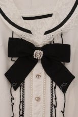 画像2: LIZ LISA / レースセーラーブラウス  シロ×クロ O-26-05-02-034-LO-BL-IG-OS (2)