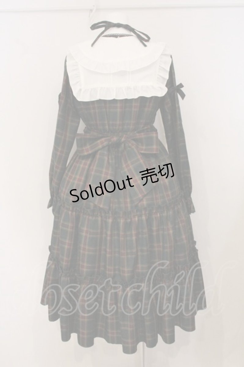 画像5: Amavel / Dolly Holidayチェックティアードワンピース ロング丈 グリーン O-26-05-02-042-CA-OP-IG-OS (5)