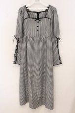画像1: DearMyLoveRose / 袖レースアップクラシカルワンピース M クロ×シロ O-26-05-02-048-LO-OP-IG-OS (1)