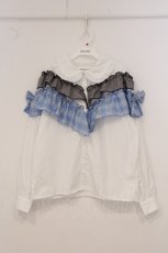 画像1: Whinny / ごきげんぁまぁまブラウス  シロ×サックス O-26-05-02-049-PU-BL-IG-OS (1)