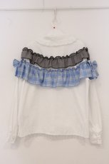 画像3: Whinny / ごきげんぁまぁまブラウス  シロ×サックス O-26-05-02-049-PU-BL-IG-OS (3)