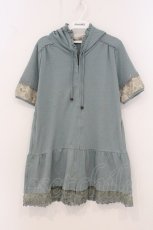 画像1: axes femme / レース配色パーカー M ミント O-26-05-02-051-AX-TO-IG-OS (1)