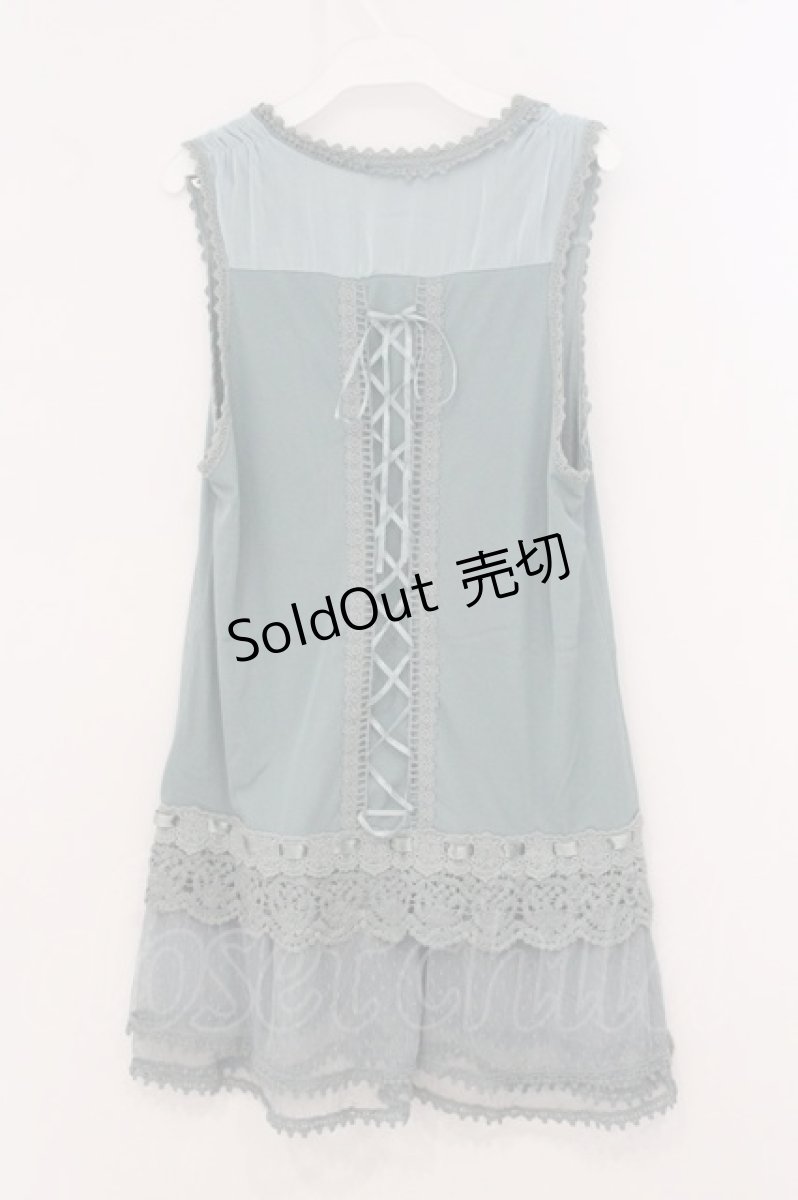 画像3: axes femme / チュールレイヤード風カットベスト M ミント O-26-05-02-053-AX-TO-IG-OS (3)