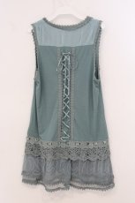 画像3: axes femme / チュールレイヤード風カットベスト M ミント O-26-05-02-053-AX-TO-IG-OS (3)