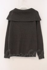 画像3: axes femme / 花刺繍ショールカラーニット M グレー O-26-05-02-062-AX-TO-IG-OS (3)