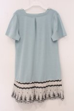 画像3: axes femme / ブロッキング刺繍チュニ  サックス×オフシロ O-26-05-02-063-AX-OP-IG-OS (3)