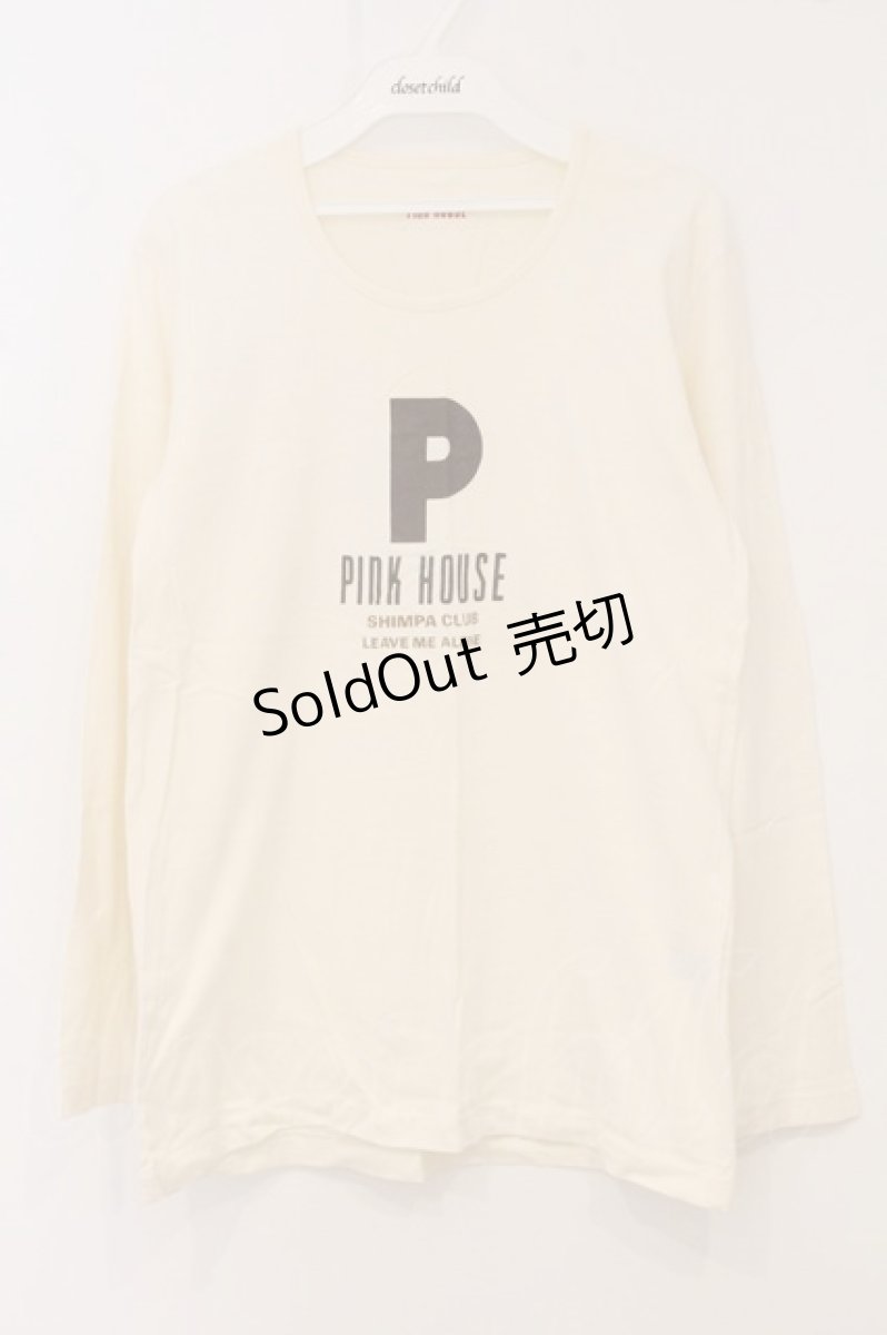 画像1: PINK HOUSE / Pロゴカットソー  アイボリー O-26-05-02-068-LO-TO-IG-OS (1)