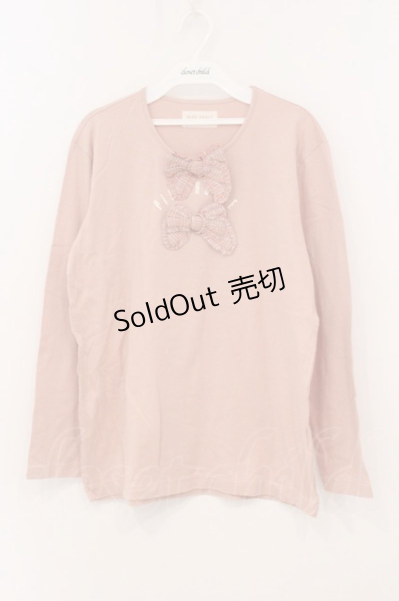 画像1: PINK HOUSE / チェックリボンカットソー L ピンク O-26-05-02-073-LO-TO-IG-ZI (1)