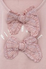 画像2: PINK HOUSE / チェックリボンカットソー L ピンク O-26-05-02-073-LO-TO-IG-OS (2)