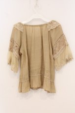 画像3: axes femme / ローズモチーフレースチュニック M イエロー系 O-26-05-02-084-AX-TO-IG-OS (3)