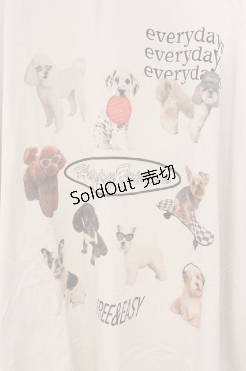画像2: Candy Stripper / HAPPY FRIENDS OVER SIZE RAGLAN （ハッピーフレンズ オーバーサイズラグラントップス）  ベージュ O-26-05-02-010-PU-TO-IG-OS (2)